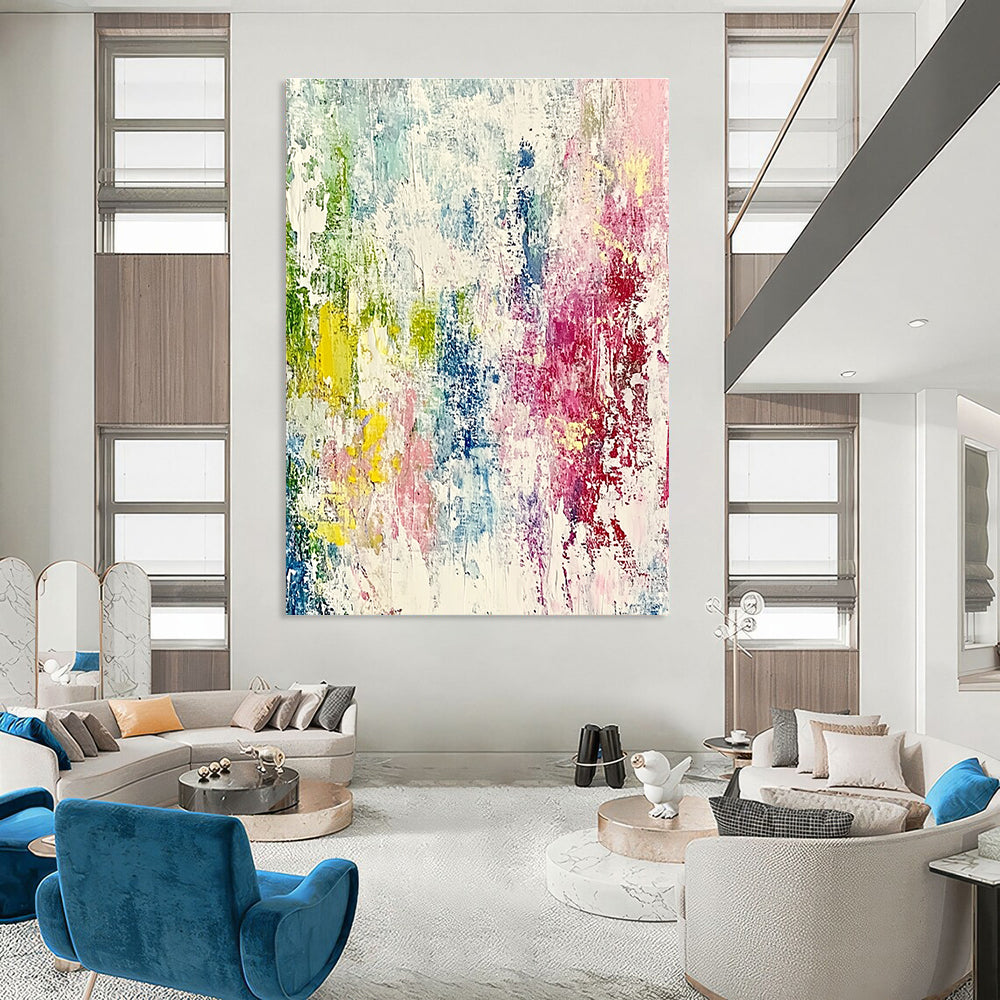 Colorful Textured Abstract for Bohemian - Style Living Room & Creative Café STSC581