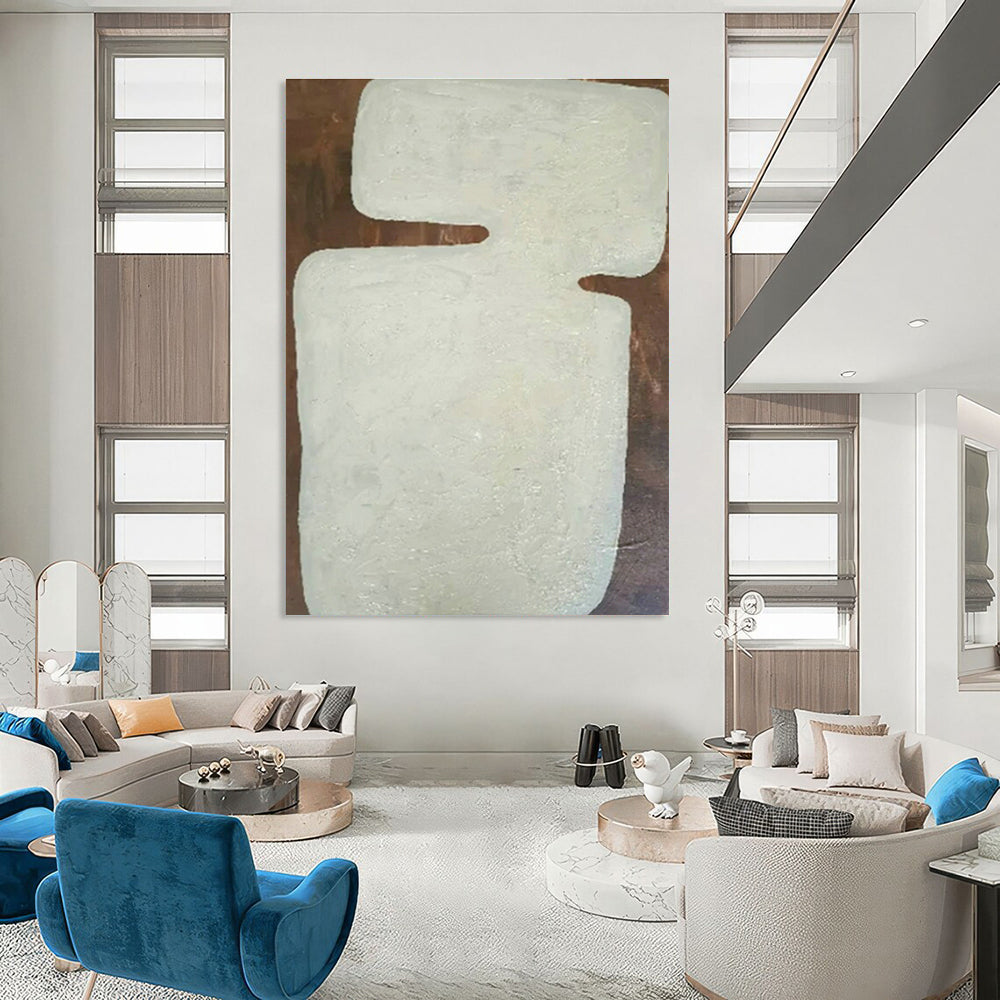 White Irregular - Shaped Art for Rustic Art Studio & Industrial - Chic Home DLZ1897