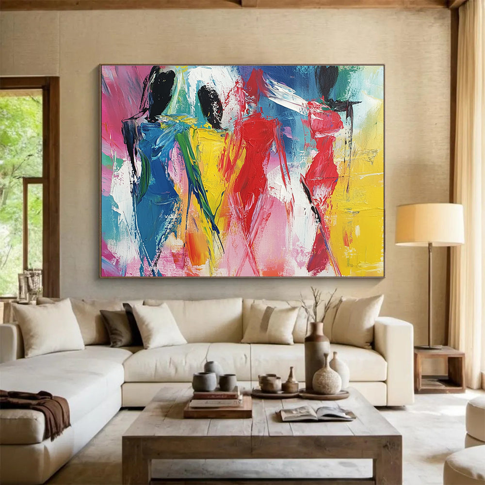 Colorful Abstract Figures Art for Fashion Boutique & Artistic Event Space SC188
