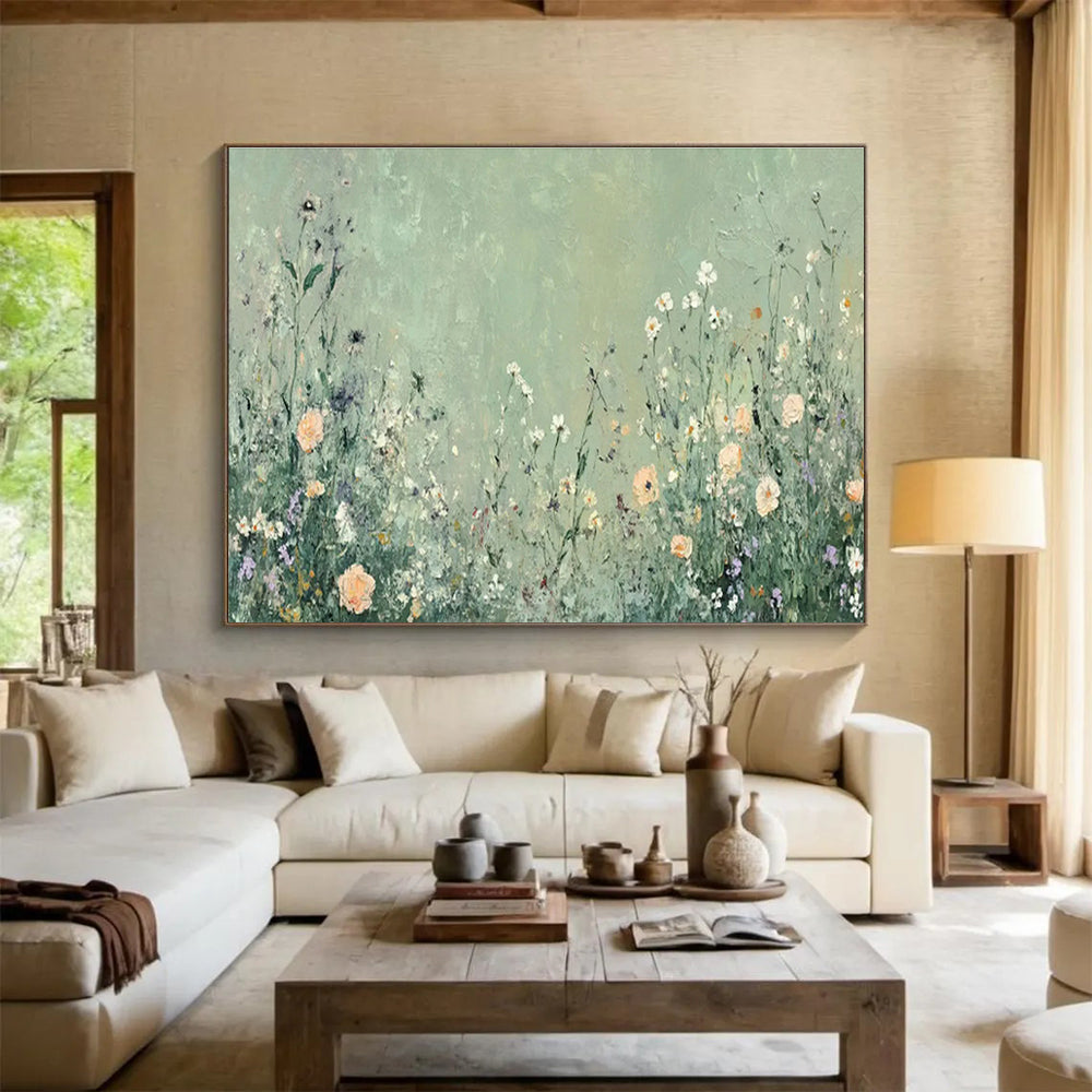 Delicate Wildflower Field Art for Calming Nursery DLZ3052