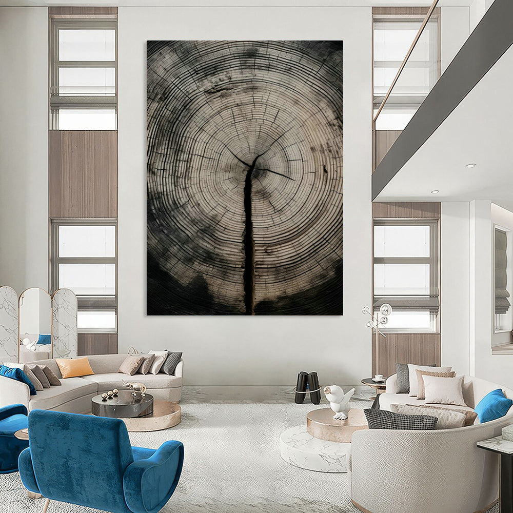 Tree Ring Abstract Art for Living Room & Office DLZ0379