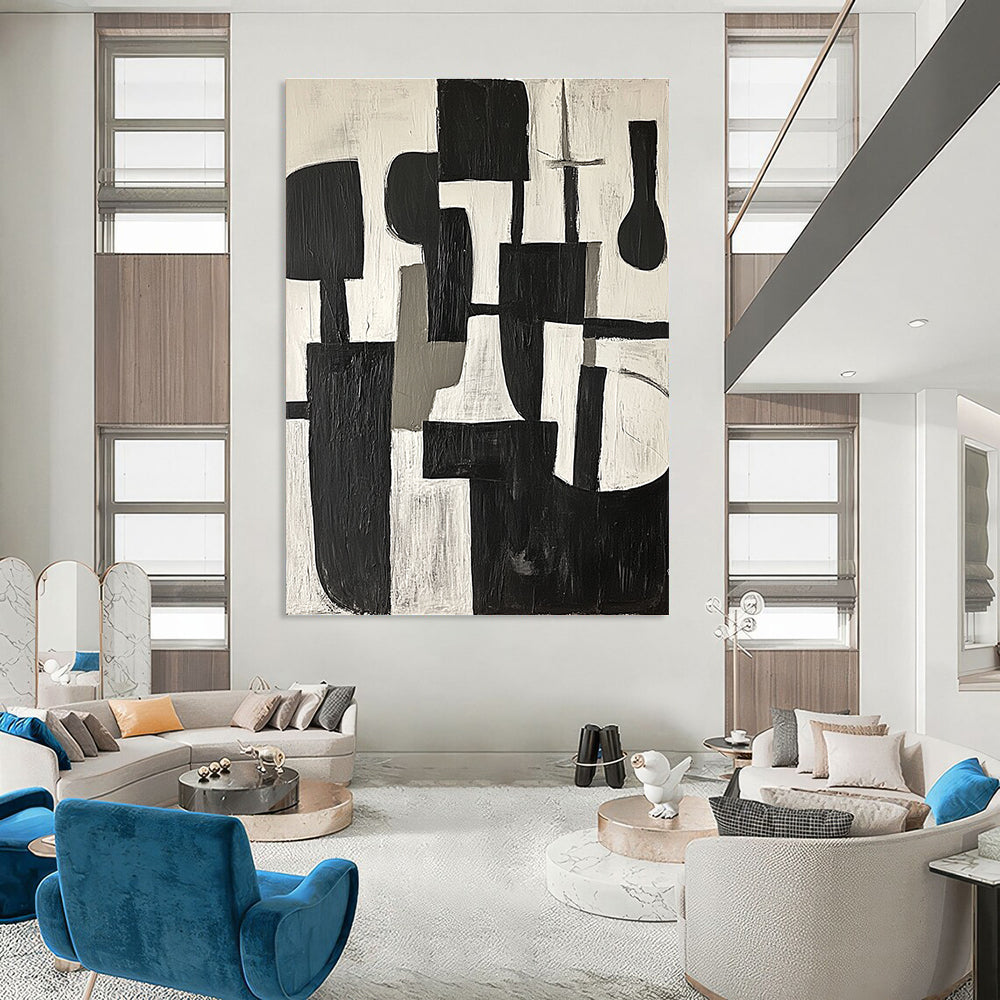 Monochromatic Abstract Art for Gallery & Library STSC675
