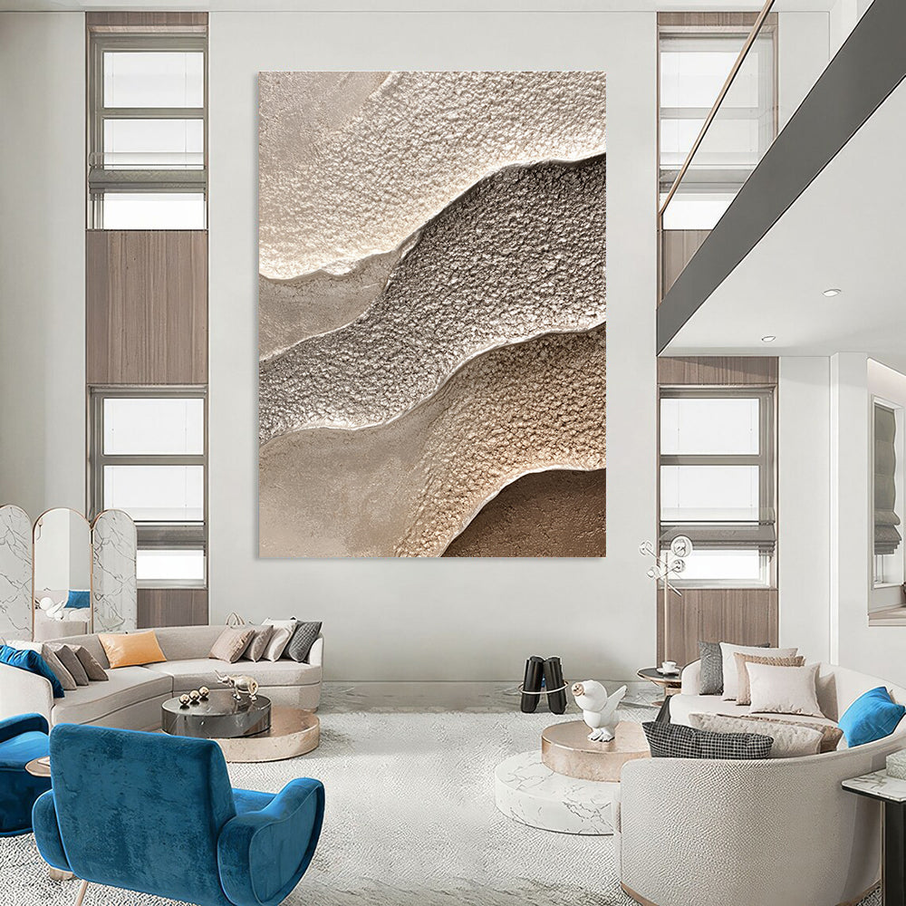 Neutral Textured Waves for Modern Office Reception & Luxury Hotel Lobby STSC945