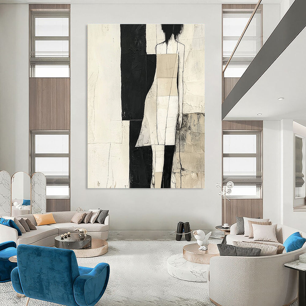 Modern Figure Abstract Art for Studio & Entryway STSC674