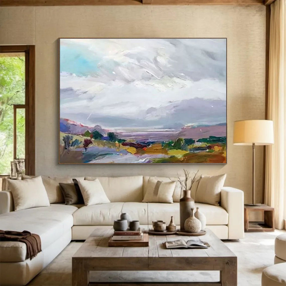 Colorful Pastoral Landscape Art for Charming Dining Room DLZ2826
