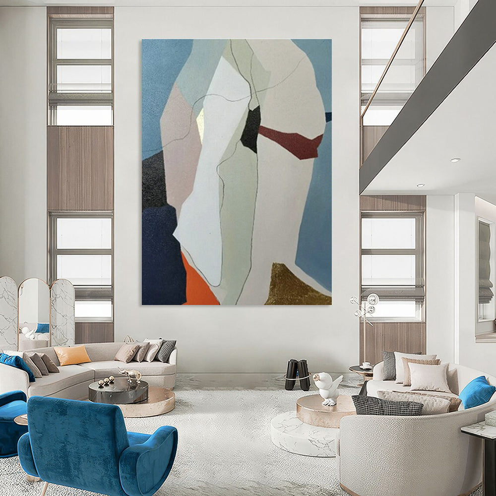 Geometric Color - Block Abstract Art for Modern Office & Art Gallery DLZ1060