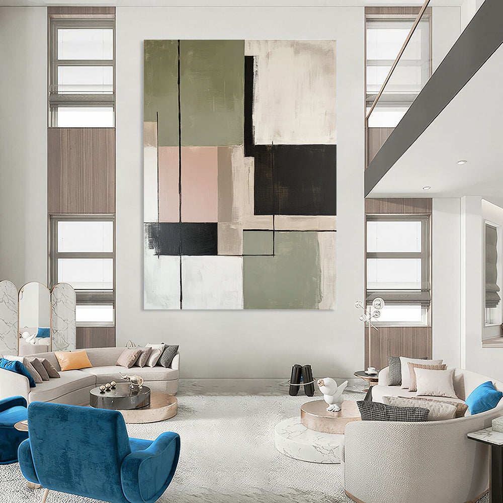 Geometric Abstract for Modern Living Room & Office Lounge STSC810