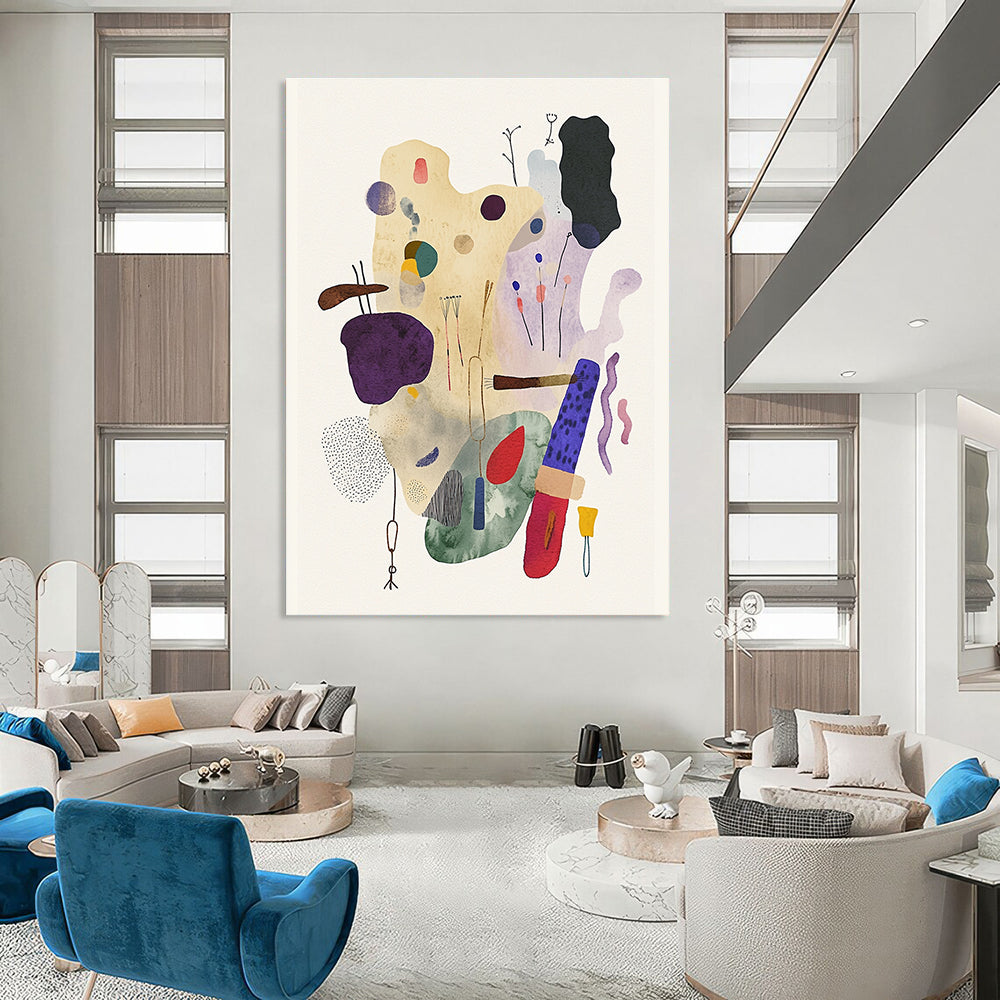 Mixed Abstract Elements for Modern Art Studio & Trendy Office Breakroom STSC1238