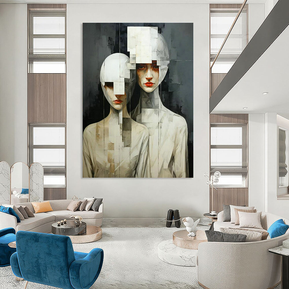Cubist Figures Art for Living Room & Office DLZ0330