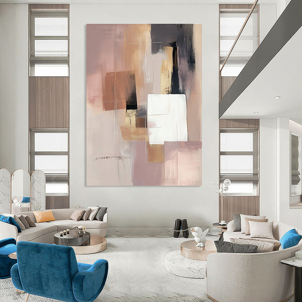 Earth - Toned Geometric Abstract for Rustic Home Library & Eco - Friendly Office STSC808