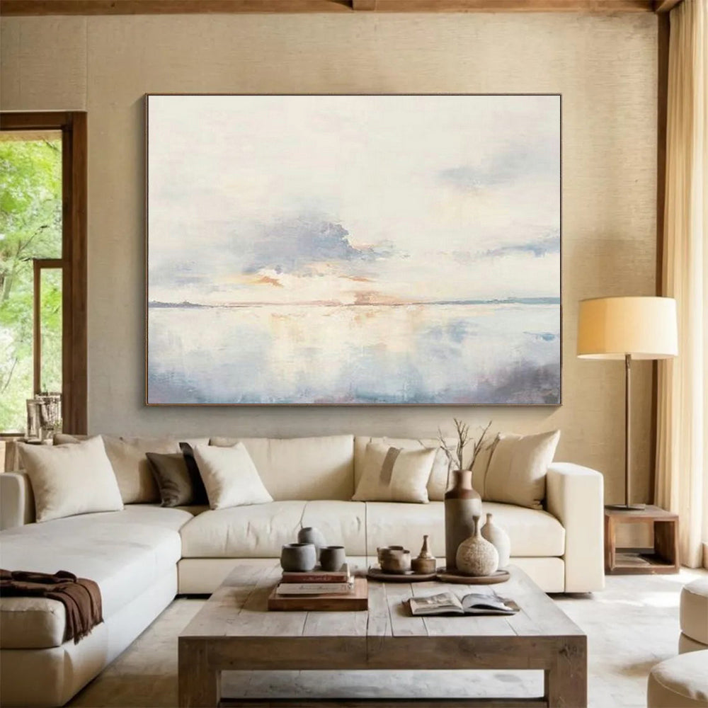 Light - Color Lake - View Abstract Art for Serene Bedroom Nook DLZ2799