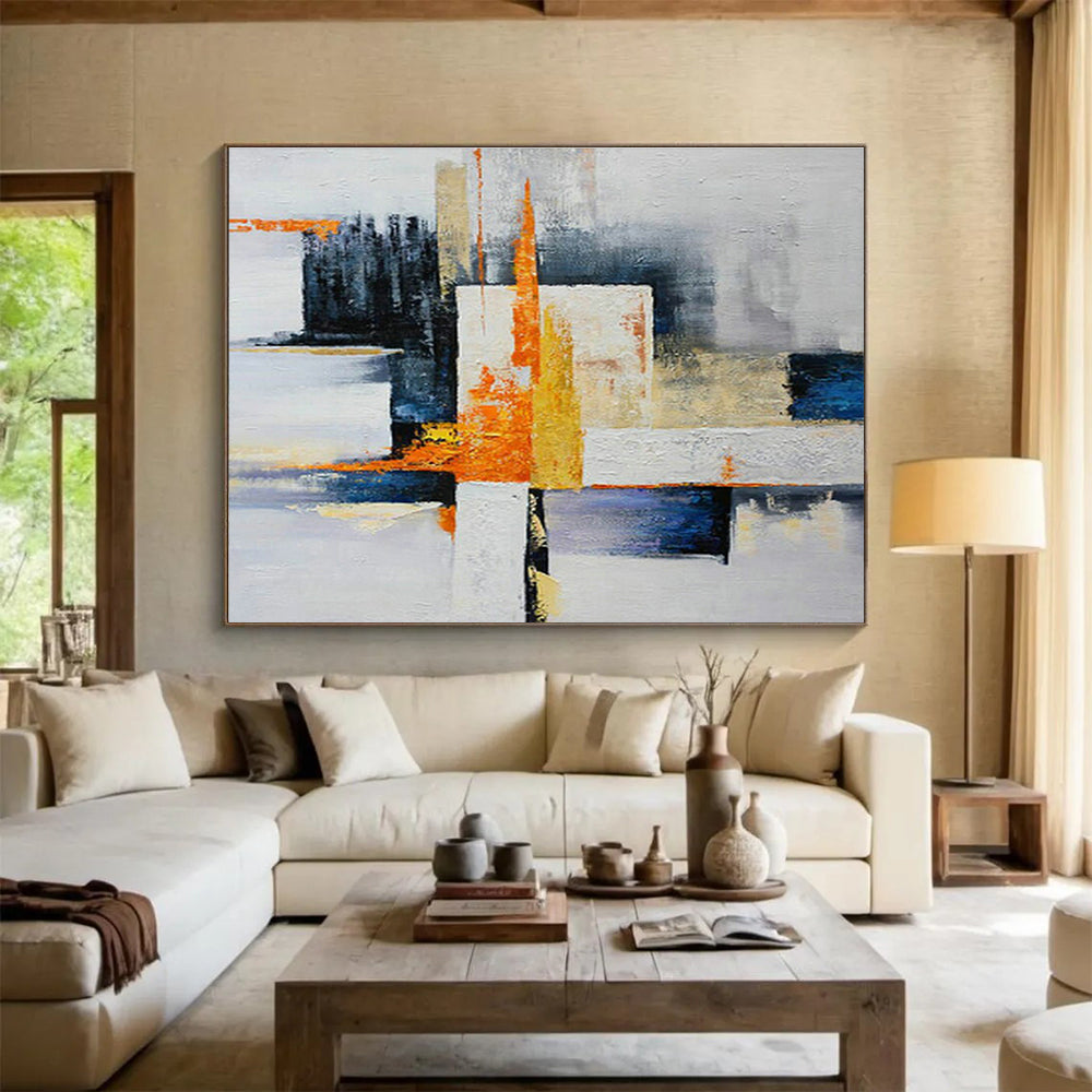 Geometric Color - Block Abstract Art for Modern Office Break Rooms DLZ2604