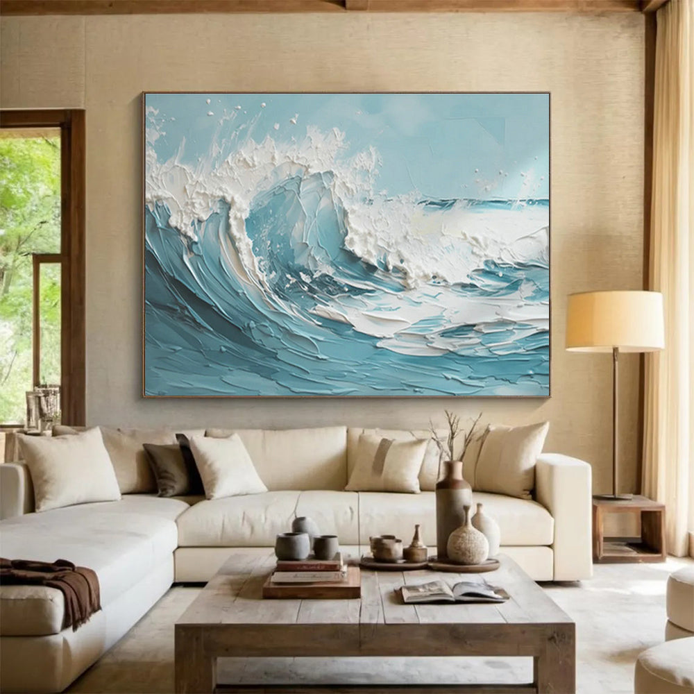 Wave Relief Abstract Art for Nautical - Inspired Hallways DLZ2426