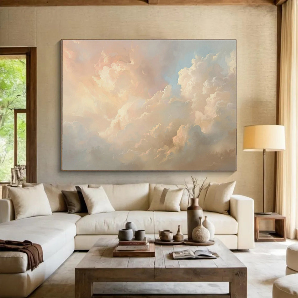 Cloud Oil Painting for Dreamy Bedroom Ceiling Accents DLZ2593