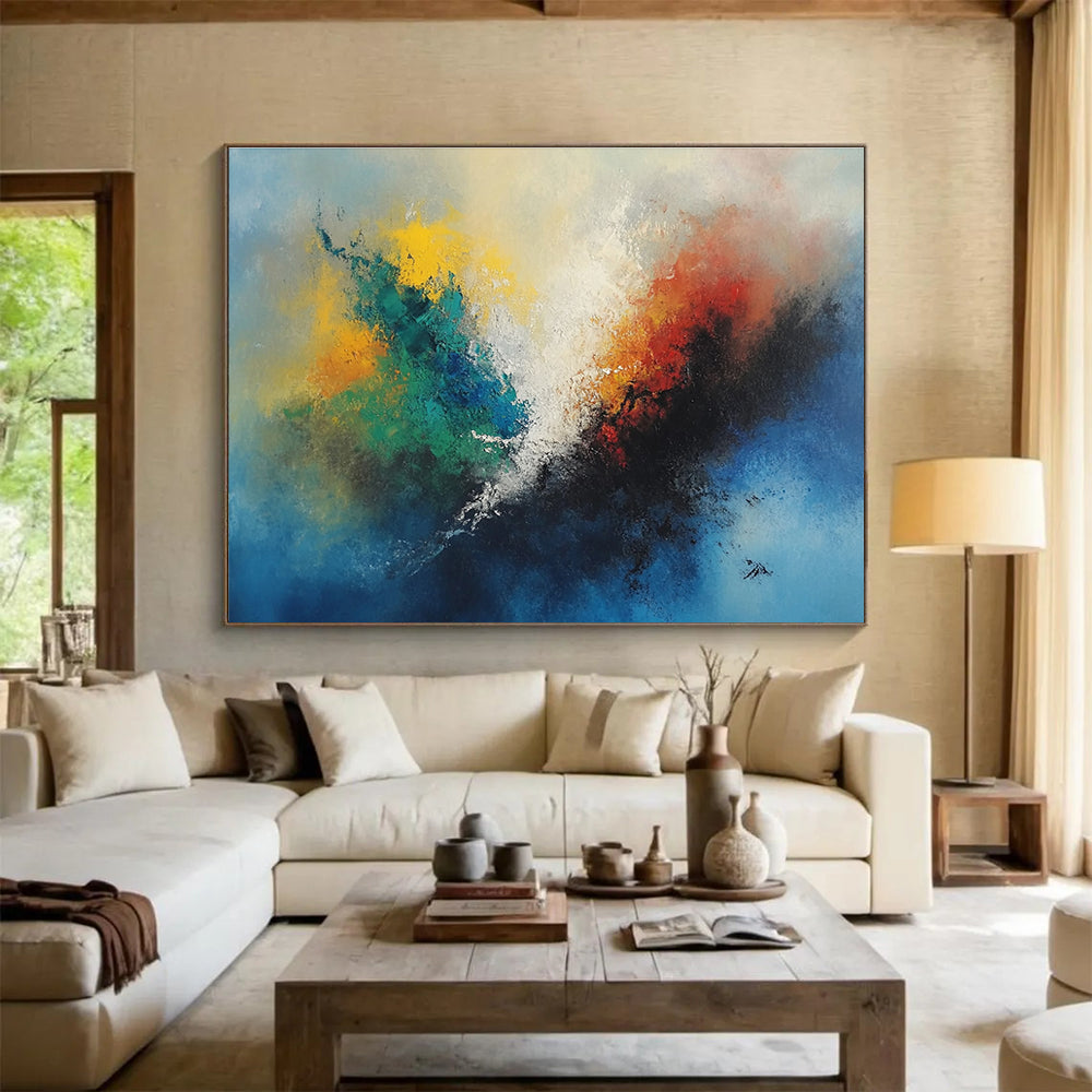Vivid Color Clash Abstract Art for Modern Art Gallery & Creative Studio SC323