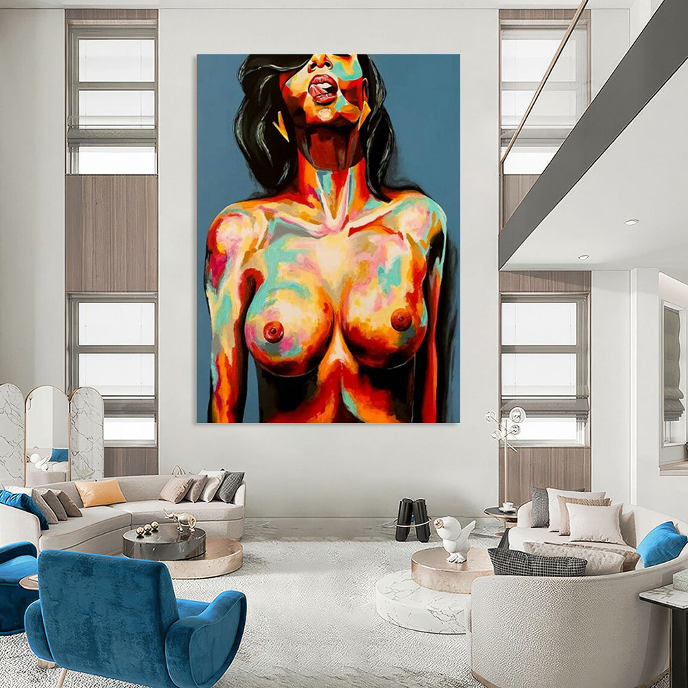 Oversized Custom - Created Abstract Painting for Cottage & Living Room DLZ2329
