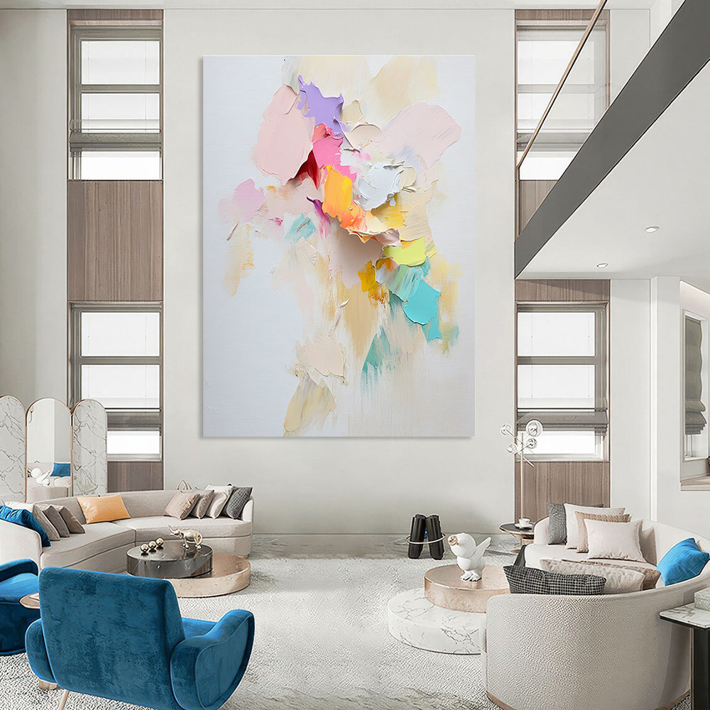 Pastel Palette Knife Textures for Feminine Bedroom & Art Café STSC1248