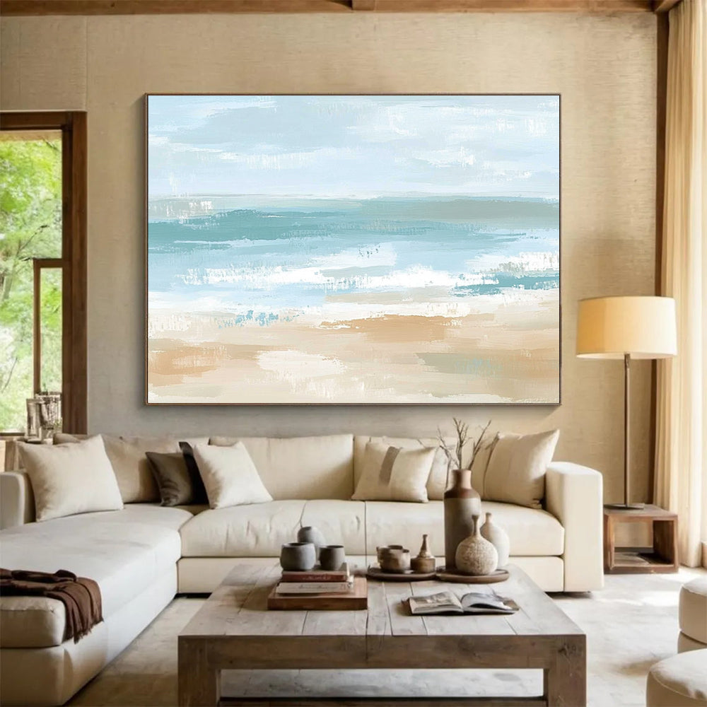 Minimalist Beach Art: Elevate Scandinavian Home & Coastal Office SC545