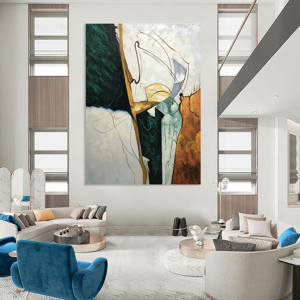 Colorful Line Abstract Art for Living Room & Art Studio DLZ0524