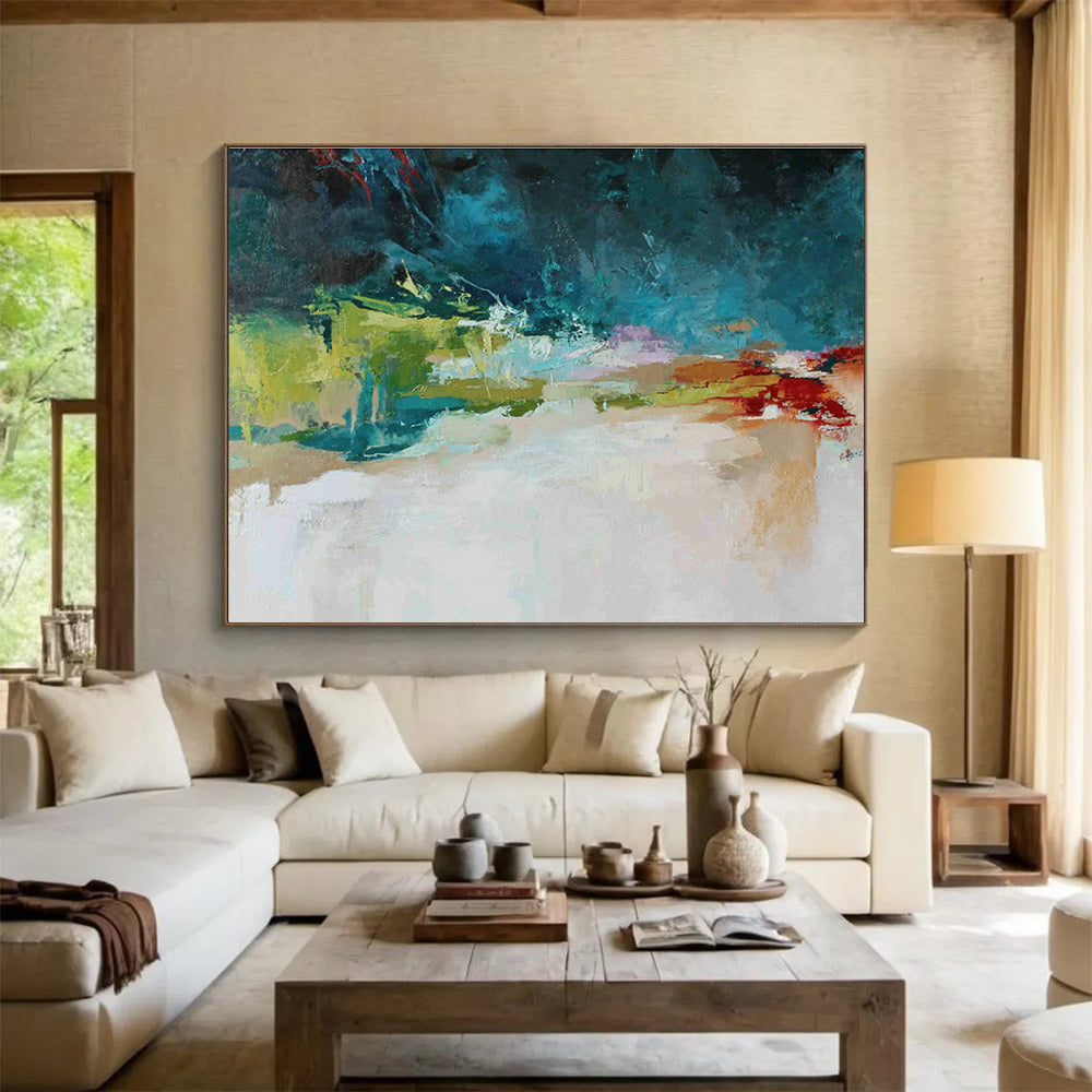 Color - Ink Abstract Landscape Art for Bohemian Café DLZ2894