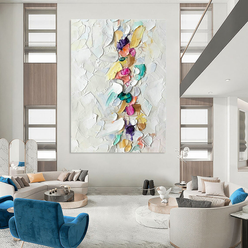 Vertical Colorful Thick - Paint Art for Scandinavian - Style Hallway & Fashion Boutique Dressing Area DLZ0981