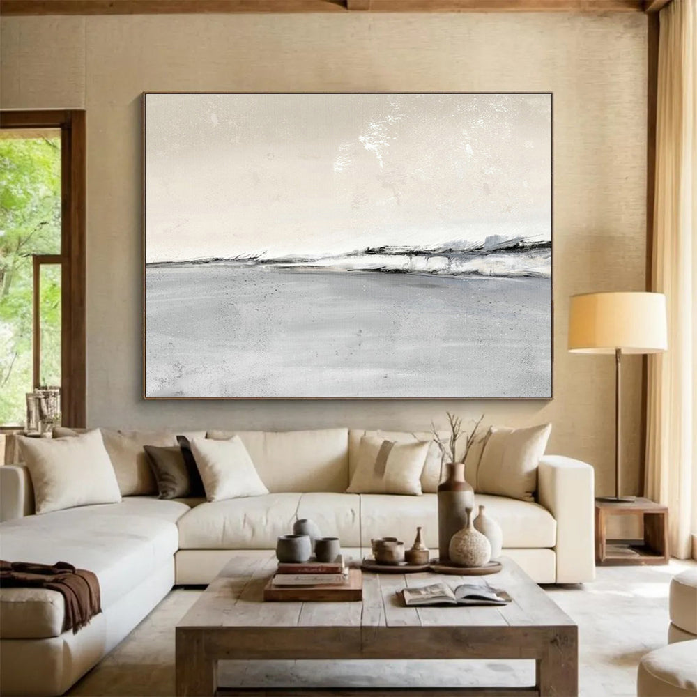 Minimalist Coastal Abstract Art for Contemporary Hotel Spa Waiting Rooms DLZ2629