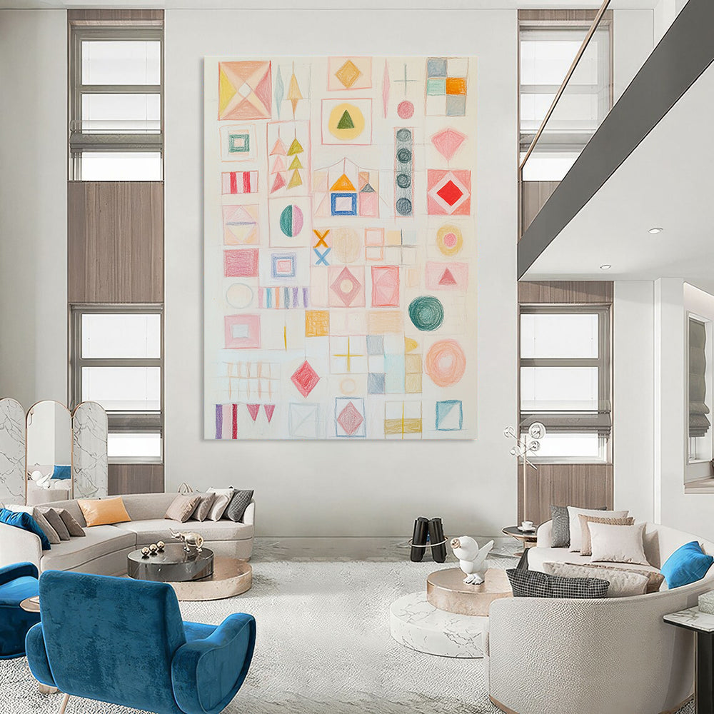 Geometric Pastel Shapes for Modern Minimalist Nursery & Creative Studio STSC1206
