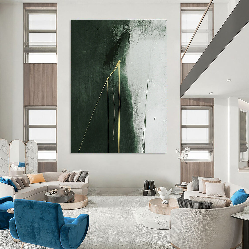 Dark Green with Gold Streaks for Sophisticated Dining Room & Art Gallery Lounge STSC1241