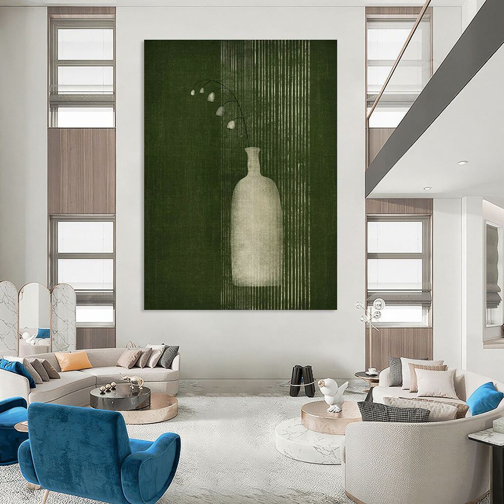 Delicate Floral Vase Art for Vintage - Inspired Bedroom & Garden - Themed Café DLZ1384