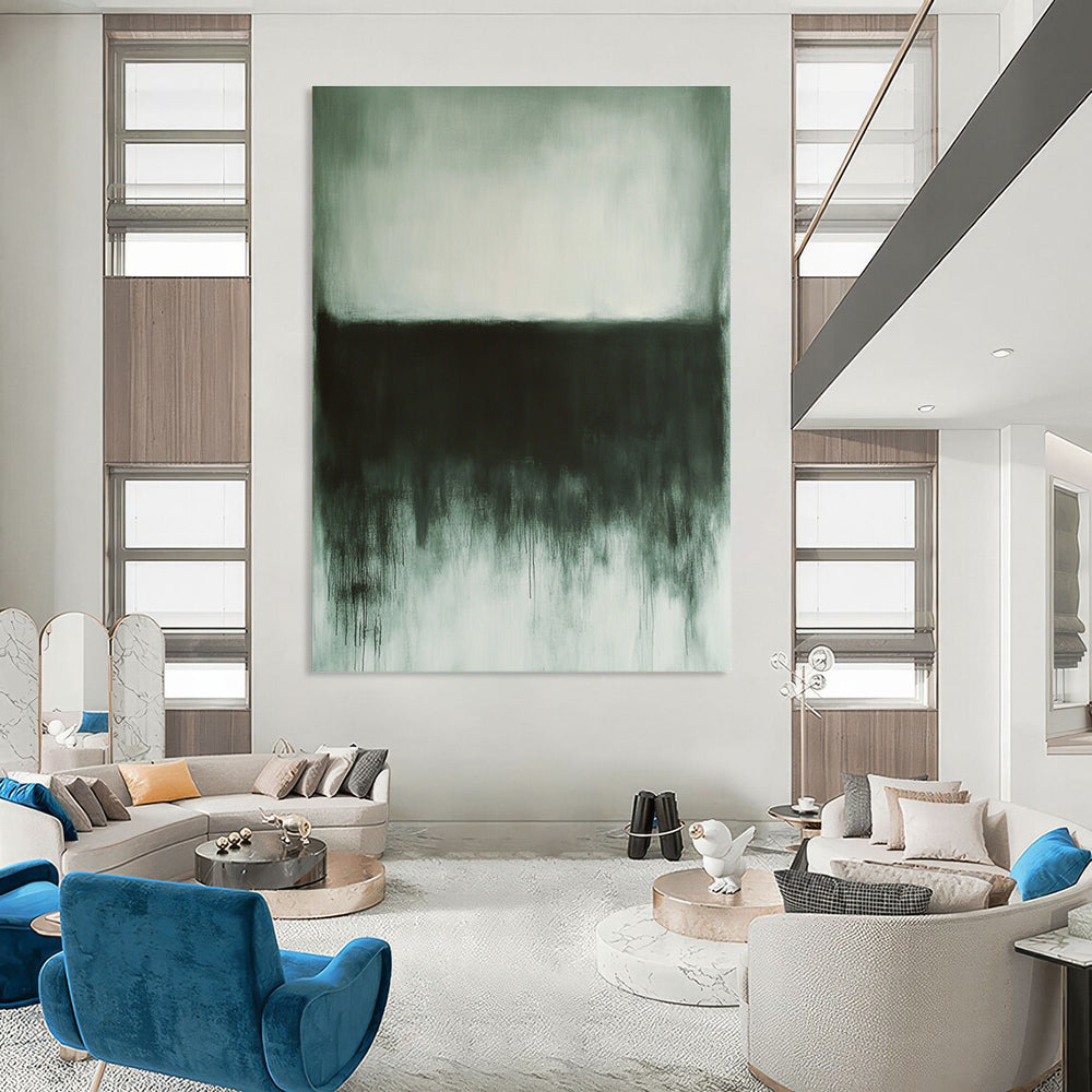 Monochromatic Black and Grey Drips for Industrial - Style Home & Contemporary Art Space STSC757