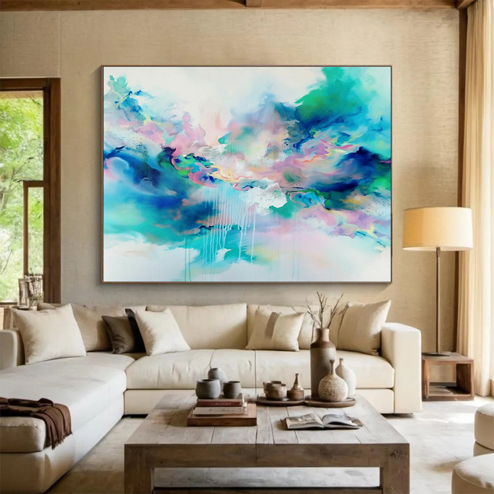 Fantasy Color Fluid Abstract Art for Bohemian Living Room DLZ2870