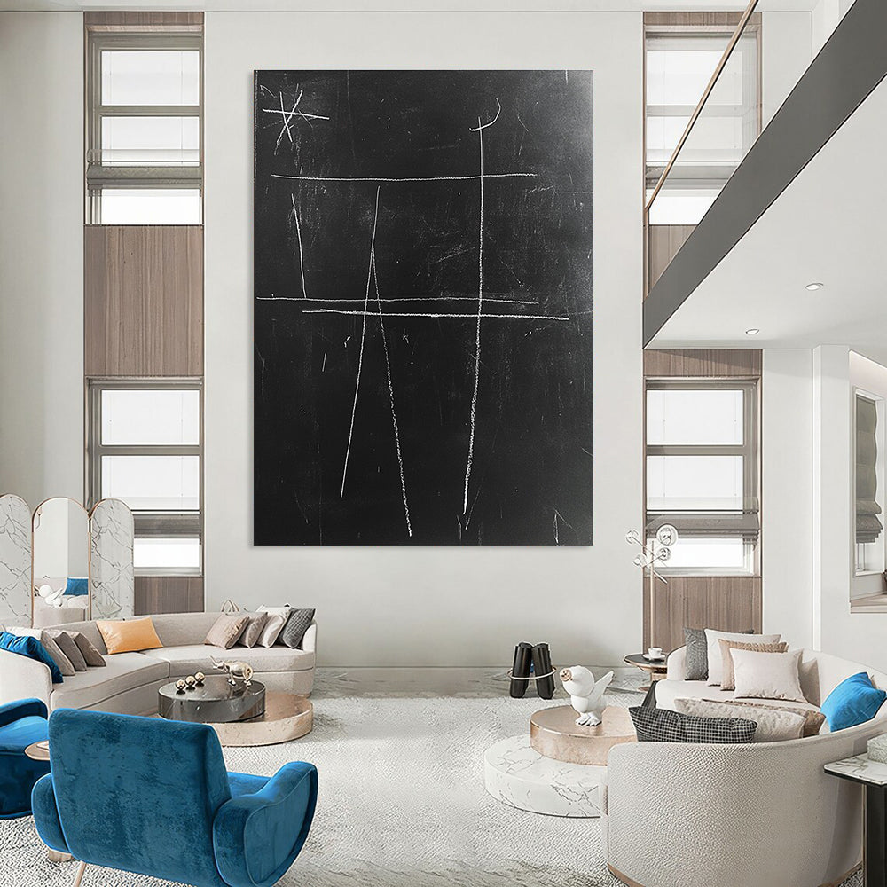 Chalk Drawings on Blackboard Art for School Classroom & Nostalgic Café STSC1061