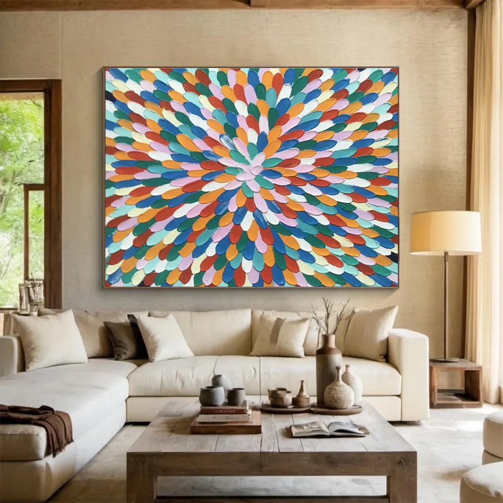 Colorful Floral - Texture Art for Bohemian - Style Cafés DLZ2505