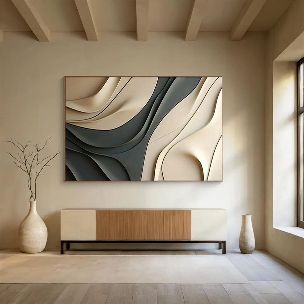Curved 3D Art for Modern Office Lounge DLZ2907