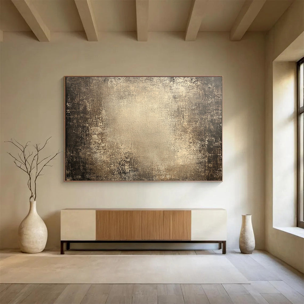 Neutral Toned Abstract Art for Minimalist Office & Industrial Loft SC481