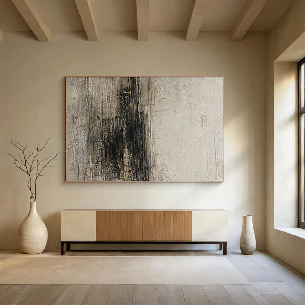 Gray - Black Artistic Abstract for Moody Home Theaters DLZ2470