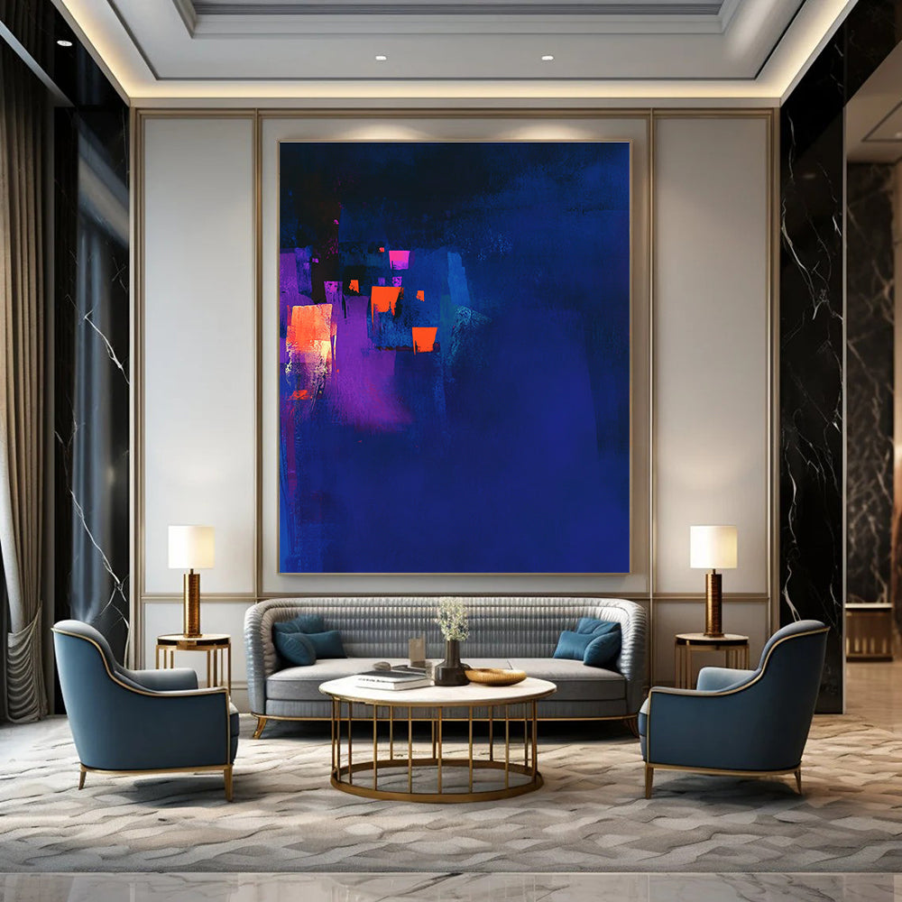 Dark Blue with Neon Accents for Modern Nightclub & Urban Art Space STSC544