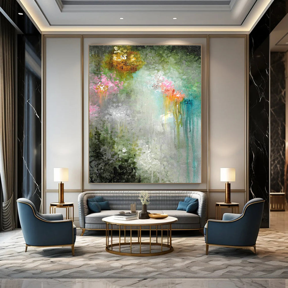 Floral Abstract Art for Garden - Themed Bridal Suite Bedrooms DLZ0073