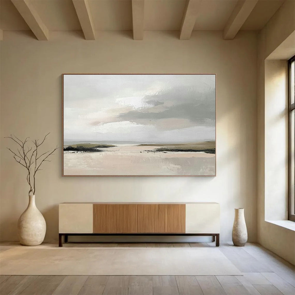 Light - Toned Coastal Abstract Art for Beach House Hallways DLZ2627