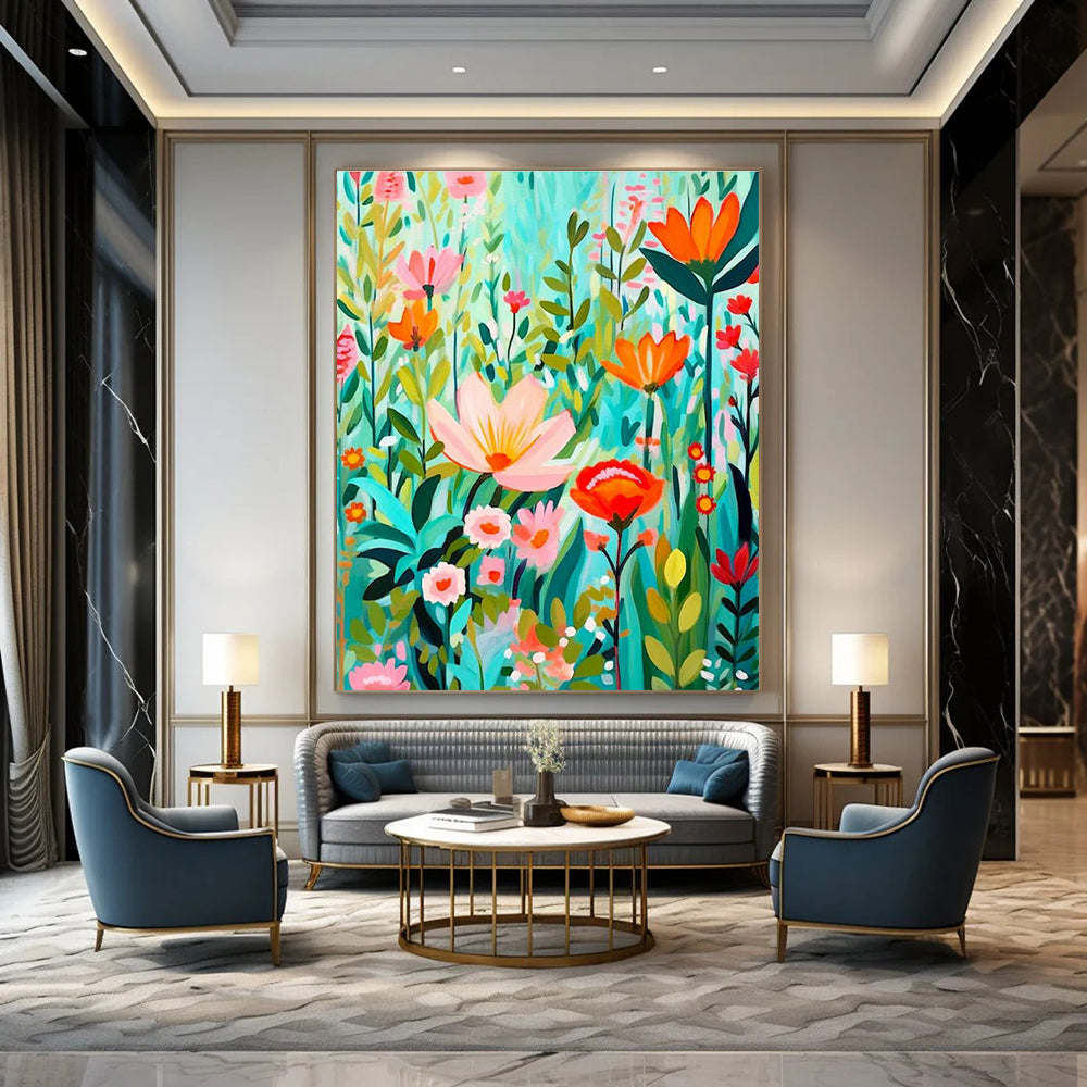 Flat - Style Flower Garden Art for Nursery & Boutique DLZ2295