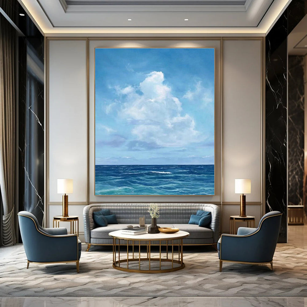 Sea and Clouds Oil Art for Living Room & Cottages DLZ0311