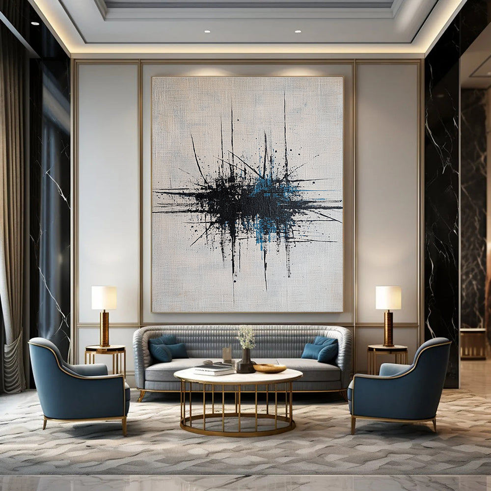 Splatter Abstract Art for Modern Art Gallery & Edgy Home Studio STSC189