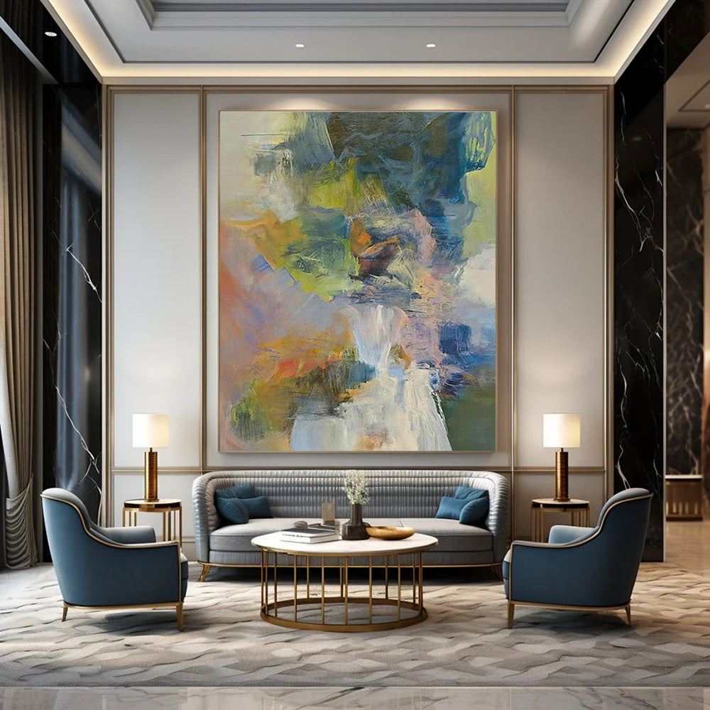 Colorful Abstract Portrait Art for Creative Agency Break Rooms DLZ0267