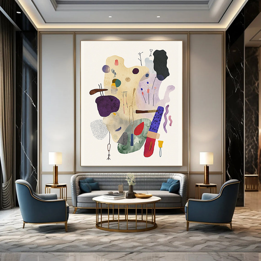 Mixed Abstract Elements for Modern Art Studio & Trendy Office Breakroom STSC1238