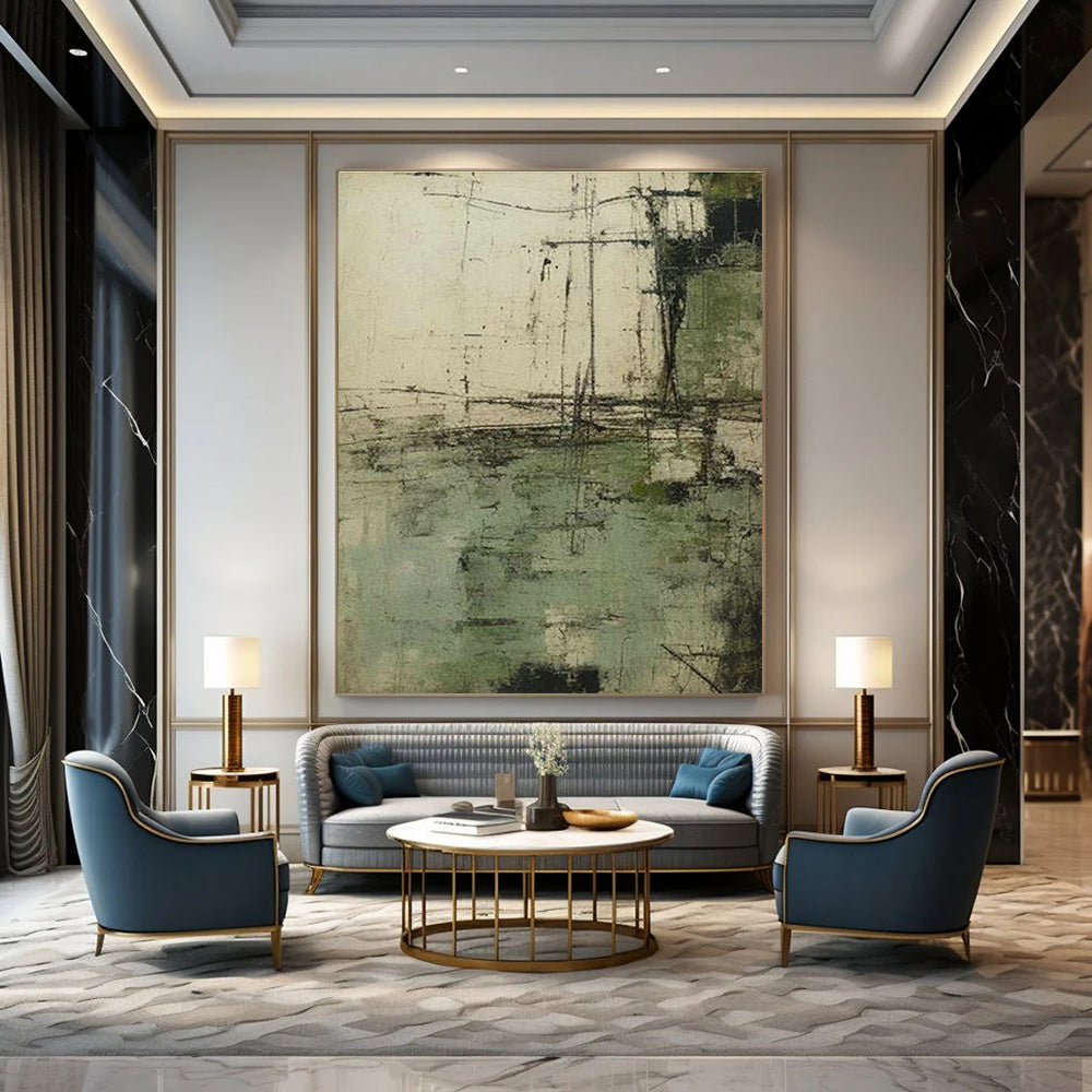 Textured Landscape Abstract Art for Bohemian Home Studios DLZ0260