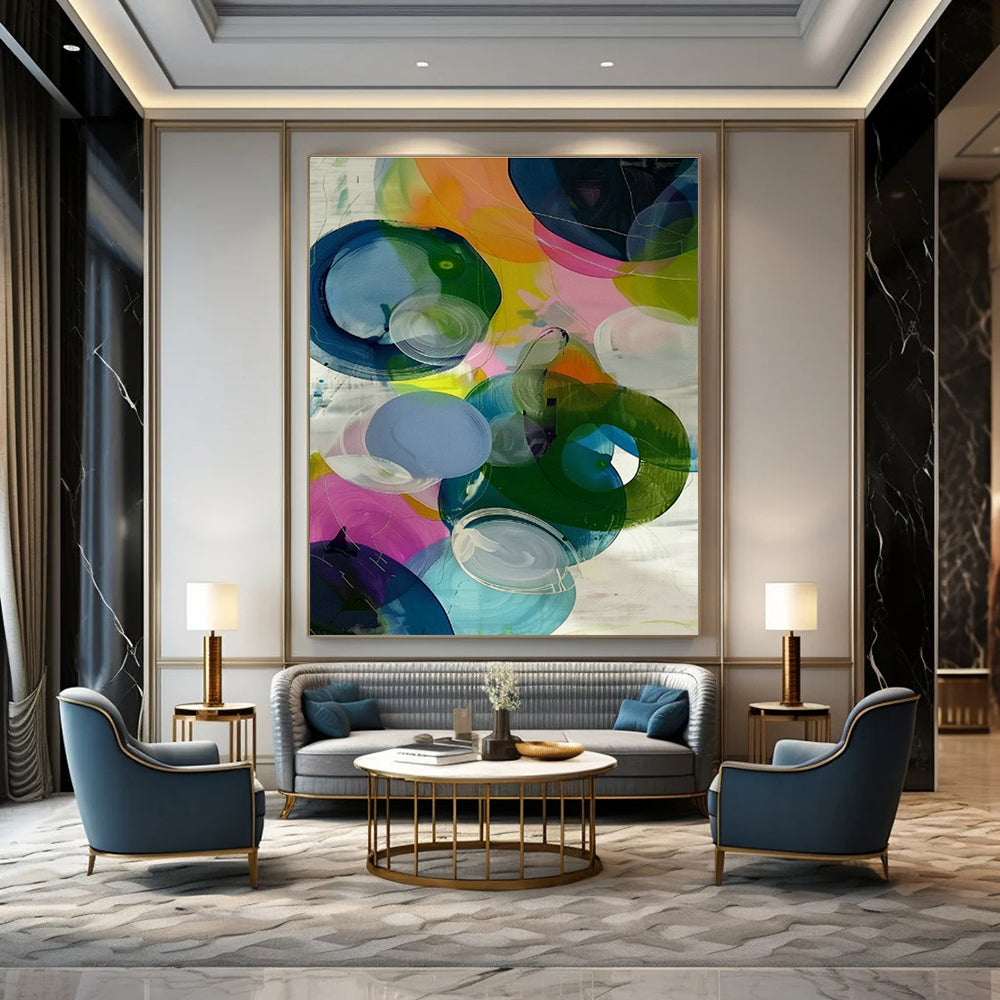 Colorful Circle Abstract Art for Kids’ Playroom & Modern Art Gallery Pop - Up DLZ1006