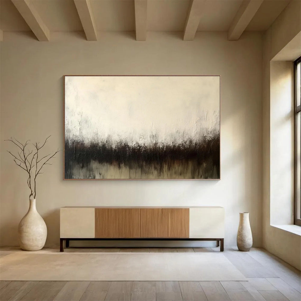 Dark - Brown Gradient Abstract Art for Sophisticated Dining Room DLZ2717