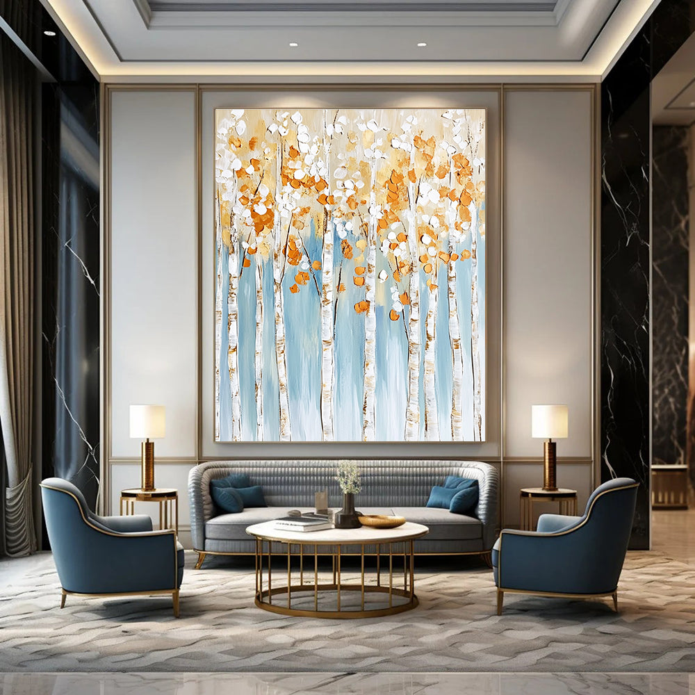 Textured Birch Grove for Rustic Home Decor & Art - Loving Library STSC302