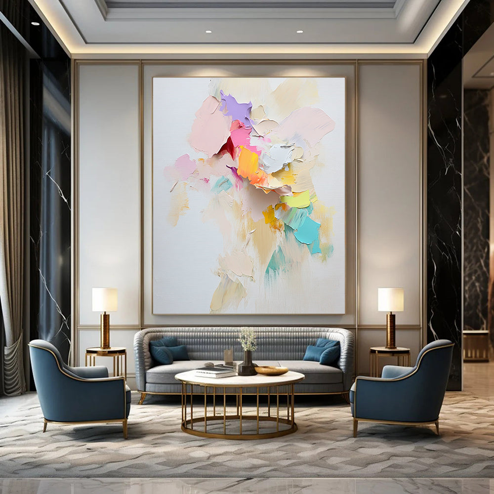 Pastel Palette Knife Textures for Feminine Bedroom & Art Café STSC1248