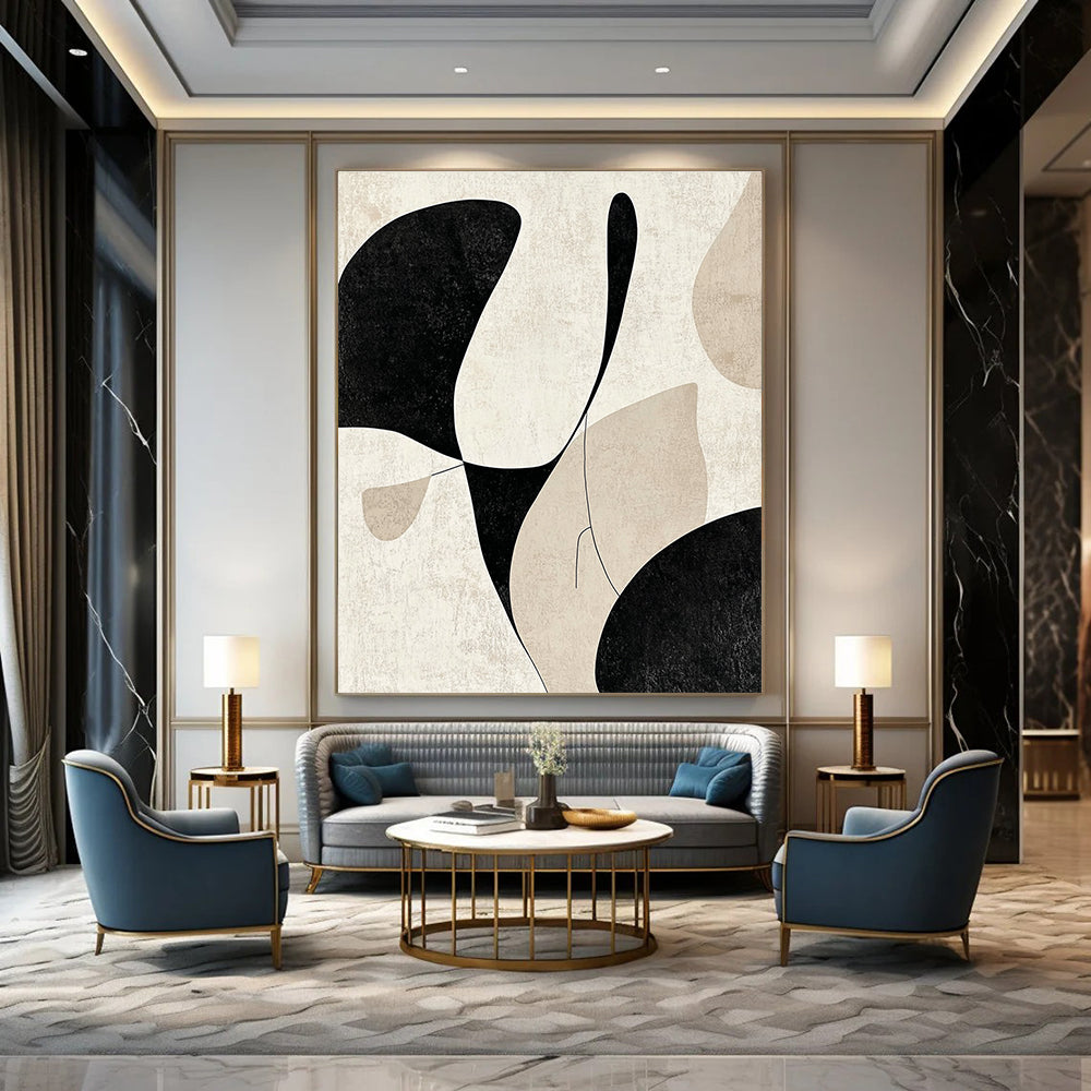 Minimalist Shape Abstract for Scandinavian - Style Home & Art Gallery Corridor STSC471